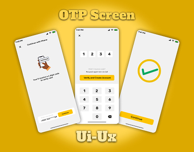 OTP Screen - Mobile Ui Design adobexd design figma graphic design mobile screen mobile ui otp otp screen ui ui design uidesign uiux uxui