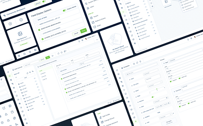 Web App clean dashboard design green modern ui user interface