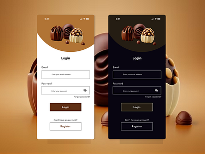 Chocos app- a place for chocolate lovers app design ui ui design ux ux design