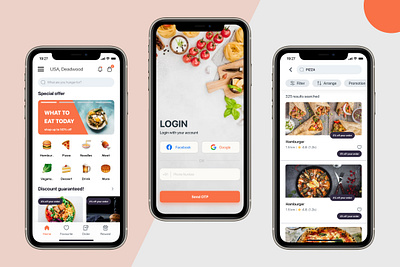 Food App branding graphic design logo ui ux