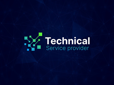 Technical Service Provider Logo abstract app branding creative design graphic design illustration logo media modern software technical technology trend ui ux vector web