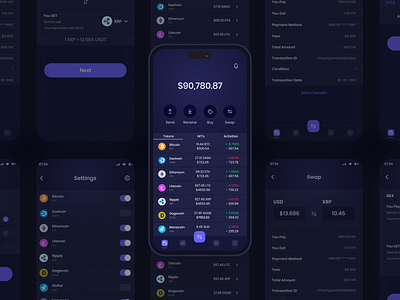 CoinKet - Fintech Mobile App app design app ui blockchain buy ui crypto app crypto wallet cryptocurrency financial app financial insights fintech app investment investment portfolio mobile app money management payment gateway sell ui stock trading app trading app transaction history ui