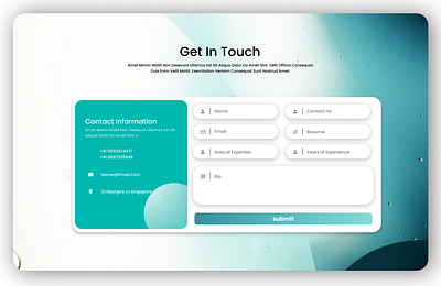 contact cards design typography ui ux