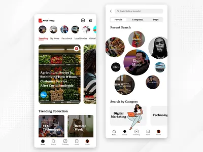 Kasebo News App app design info news ui uidesign uiux userexperience userinterface ux