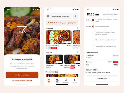 Food Delivery App UI - The Kiichen food delivery app ios design iphone mockup mobile app design ui design ux case study visual design
