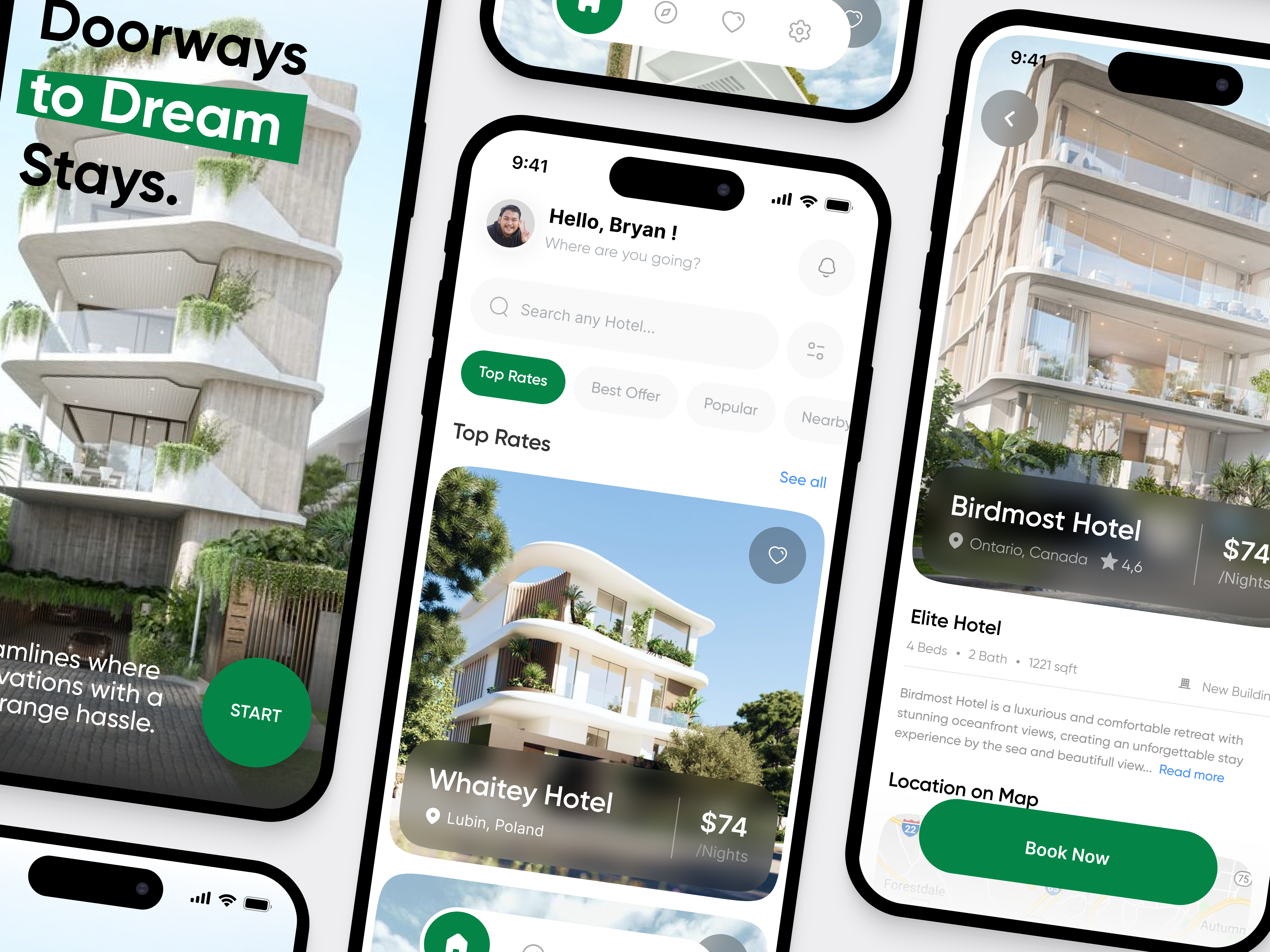 Doorways - Hotel Booking Mobile App adventure app appart booking design destination hotel hotel booking hotel booking app hotel booking mobile app mobile app mobile app design mobile design modern travel traveller ui vacation