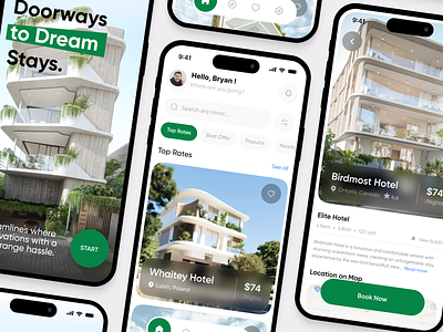 Doorways - Hotel Booking Mobile App appart booking design hotel hotel booking hotel booking app hotel booking mobile app mobile app mobile app design mobile design travel traveller