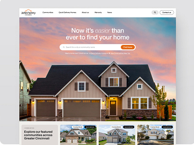 John Henry Homes Website design landing page landingpage uiux web website