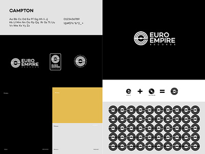 Euro Empire Records Logo brandidentity branding design graphic design illustration logo logodesign typography