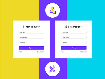 Sign Up Form Design. app buyer component design designer elements icon join kit registar signin site ui uikit uikits userinterface web website
