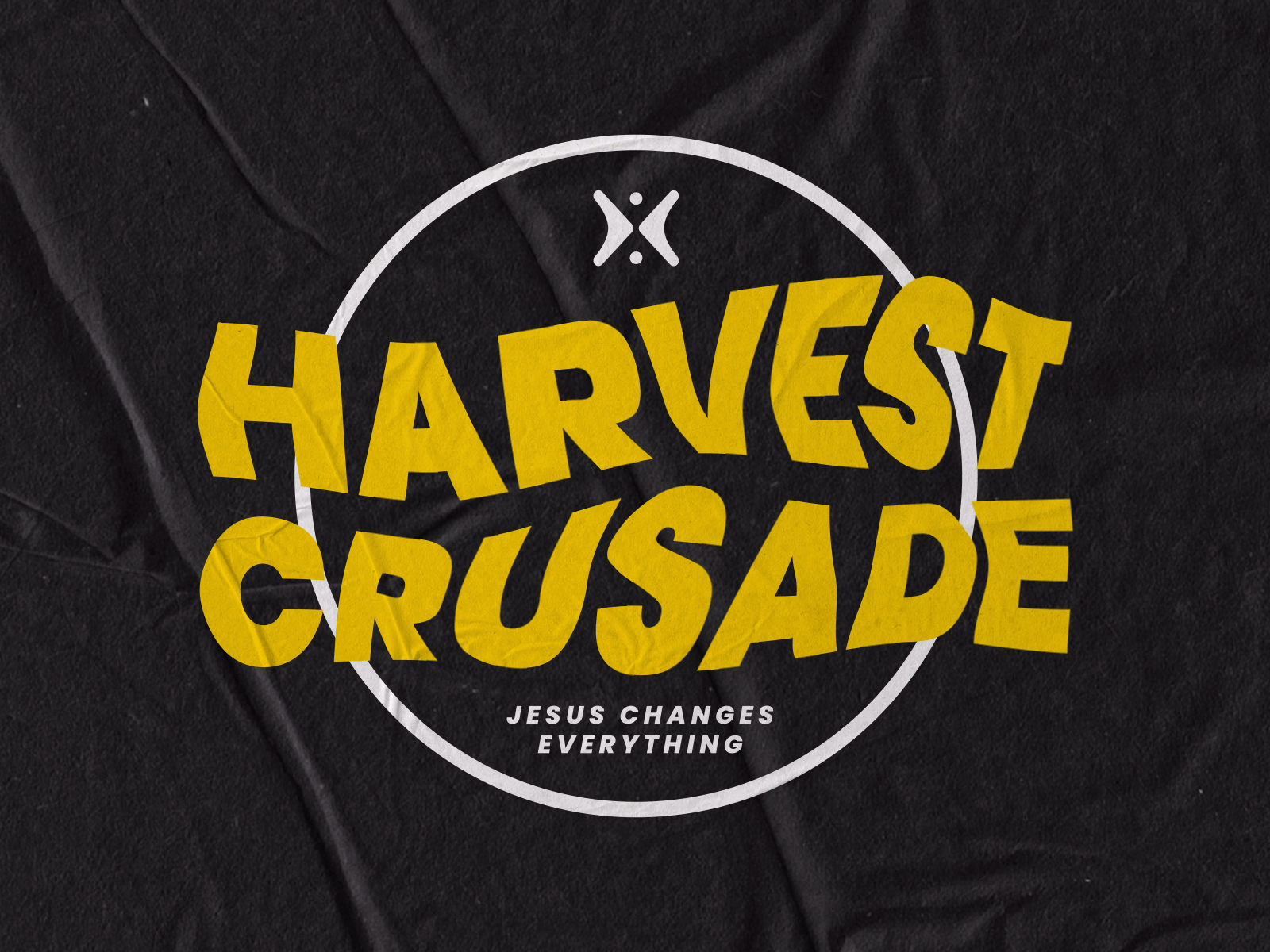 Harvest Crusade 2023 - Branding black branding campaign church crusade graphic design harvest icon jesus logo stars typography vector yellow