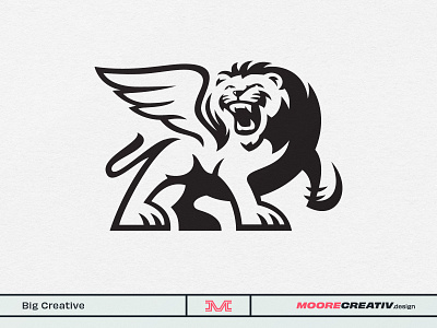 BIG Creative branding griffin lion logo sports wings