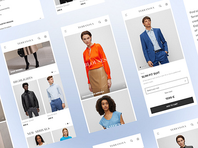 Terranova Fashion eCommerce clothes darktheme designinspiration e commerce fashion fashionretail lighttheme minimalism mobile app mobileui sleekdesign store ui uidesign user interface