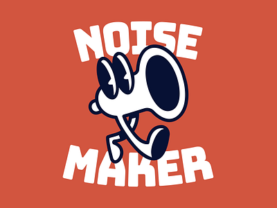 Noise Maker mascot logo bold branding character character design graphic graphic design illustrator logo logo design mascot maskot typography