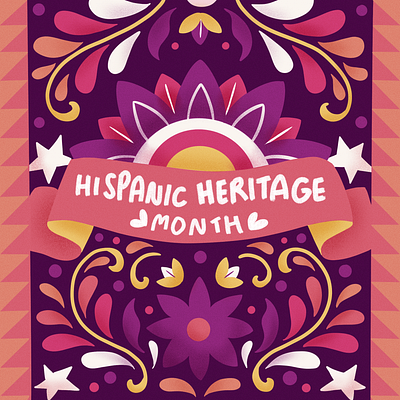 National Hispanic Heritage Month 2023 calendar culture design graphic design hispanicheritage hispanicheritagemonth illustration international day latin latinx mexican mexico month pattern