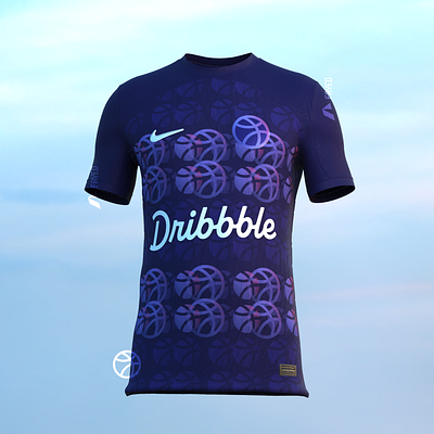 Dribbble X Nike clo3d football graphic design kit nike