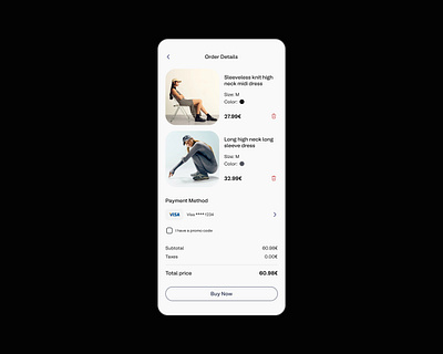Checkout page app appdesign card checkout dailyui dailyuichallenge ecommerce mobile mobiledesign order orderdetails payment shopping ui uidesign ux uxdesign