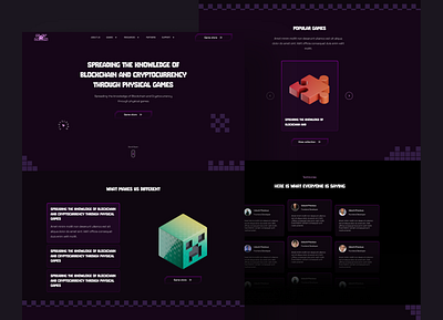 Play2learn Website Design blockchain gamification ui web design web3