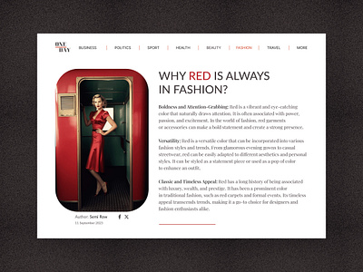 Press Page #Dailyui 051 article article page blog daily051 fashion magazine media news news feed news portal news site news website newspaper press press page web