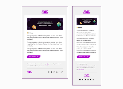 Email template for product marketing blockchain product marketing ui web design web3