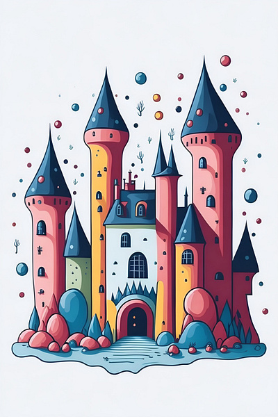 Castle Illustration adobe illustrator castle graphic design illustration