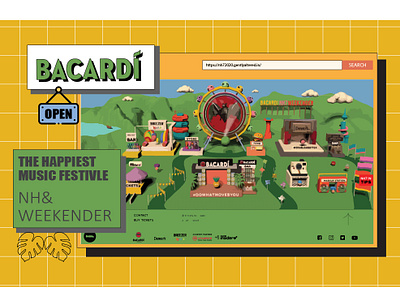 Bacardi NH7 weekender 3d design animation creative design design development game design game development illustration photobooth ui web web design