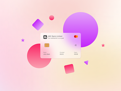 Stunning Card Design For Ui android bank card credit card debit card design figma glass glassmorphism ios playful ui playfull playfull ui ui ui design uiux ux ux design windows