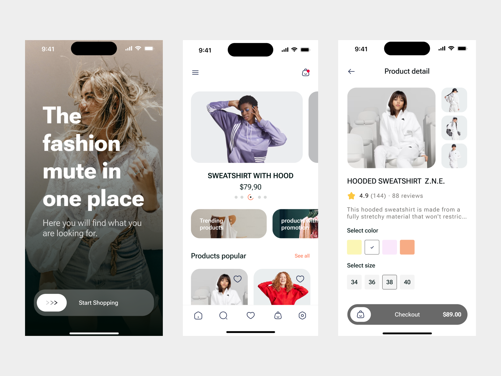 E-Commerce App app clean design e commerce app mobile shopping app ui ux