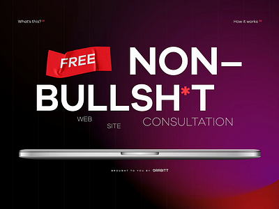 Non-Bullsh*t Website Consultation animation graphic design typography web design