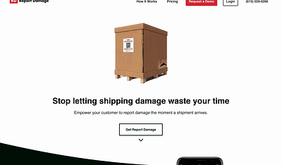 Report Damage Webflow Promo Page & Logo design logo ui ux webflow