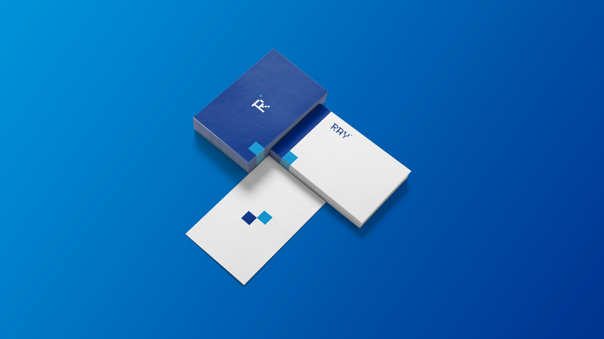 Ray - Computer science centre blue branding logo pixel pixel logo pixelated tech tech logo technology