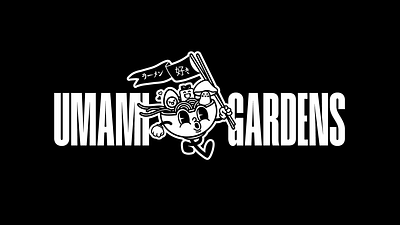 UMAMI GARDENS branding cartoon character concept design garden gourmet graphic design icon logo personal plantbased ramen retro ui umami ux vector visual identity website