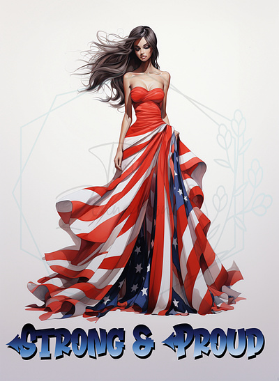 Strong & Proud america art fashion illustration strong
