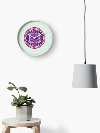 Flower Clock design findyourthing gift illustration mandala pattern print product