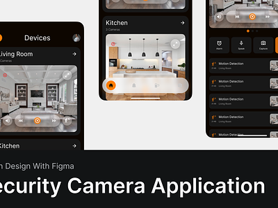 Security Camera Application mobile app mobile design motion design security camera app user experience