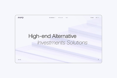 PIPO Website design investment product purple ui ux website