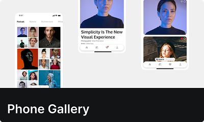 Phone Gallery mobile application mobile design photo gallery social media application ui user experience user research