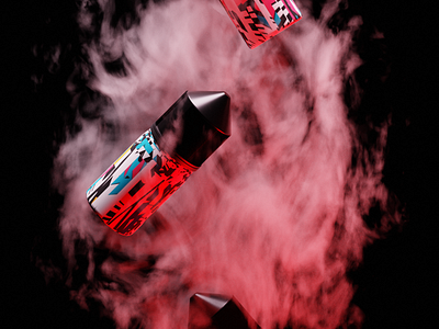 vape liquid and smoke 3d 3d blender mockup smoke vape