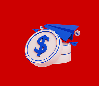 Send your money 3d animation branding graphic design icons money motion graphics