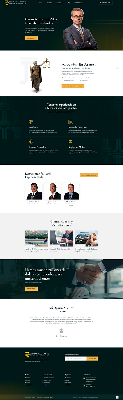 Abogados Atlanta Web Site branding graphic design ui website