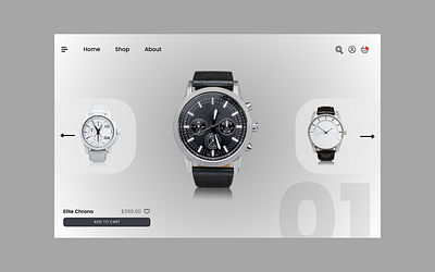 Watch Store Landing Page branding design landing page website