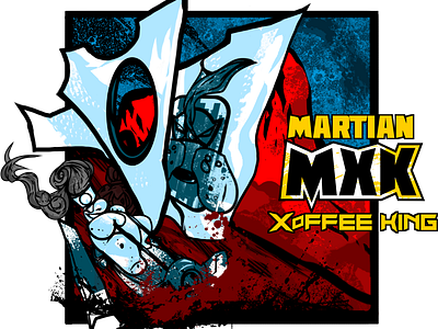 MARTIAN XOFFEE KING - Ruler of Mars big dummy capitalism environment fantasy fantasy design graphic design illustration mars martians sci fi science fiction space