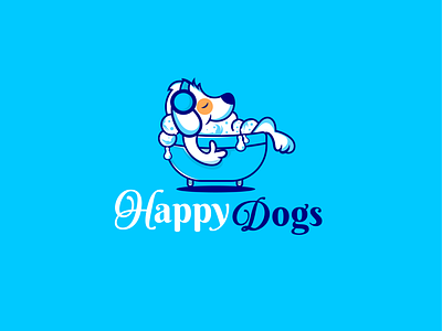 Happy dogs animals art branding chicago design dogs dribbbleinspiration graphic design happy illustration illustrator inspiration logo logos mascot minimal stickers usa vector vintage