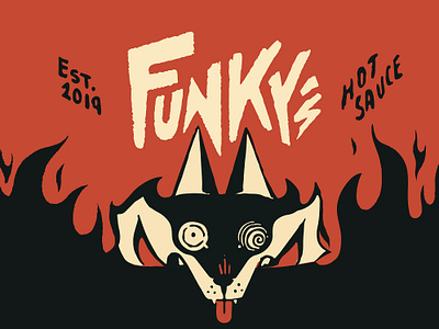 Funky's Hot Sauce Rebrand branding graphic design illustration logo rebrand