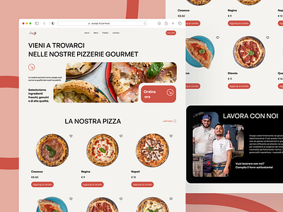 Website for a pizzeria ui