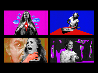 Scream Queens, a collage series branding design graphic design illustration
