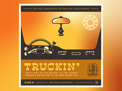 Aura Sounds: Truckin' album art aura aura sounds country desert dusty gradient playlist cover radio spotify truck truckin western