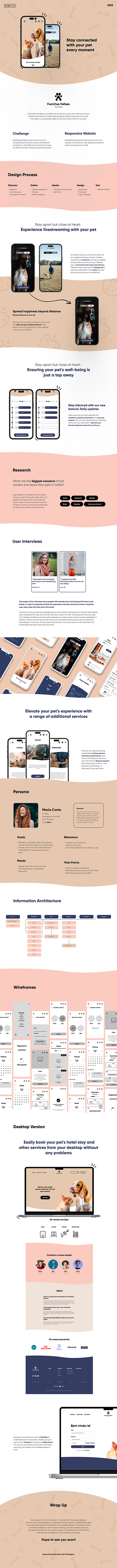 UX/UI Case Study — Focinhos Felizes (Pet Hotel) mobile pet hotel research ui ux