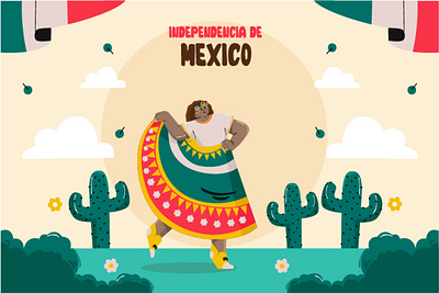 Background Mexico Independence Day Celebration background celebration day festival fiesta flag illustration independence mexico parade party vector