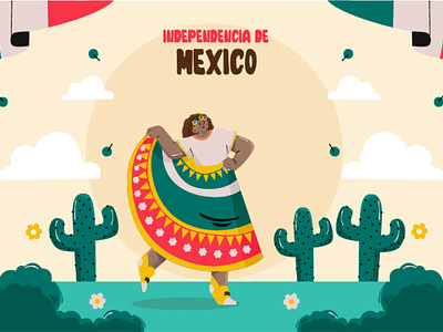 Background Mexico Independence Day Celebration background celebration day festival fiesta flag illustration independence mexico parade party vector